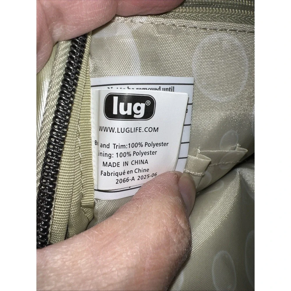 LUG Scurry Matte Luxe Vegan Leather Sling Bag - Metallic Bubble Sand -RFID NWOT